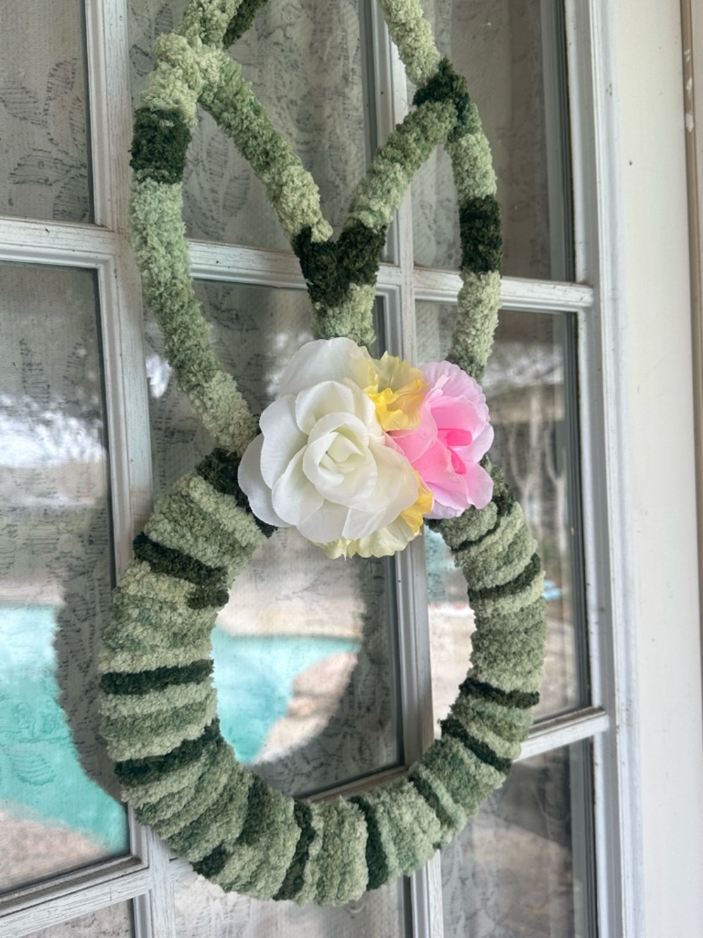 Handmade Bunny Ear Wreath | Spring Door Decor | Cottagecore Floral Wreath